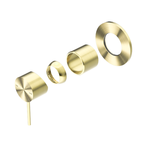 Nero Mecca Shower Mixer 80mm Plate Trim Kits Only Brushed Gold - NR221911TBG