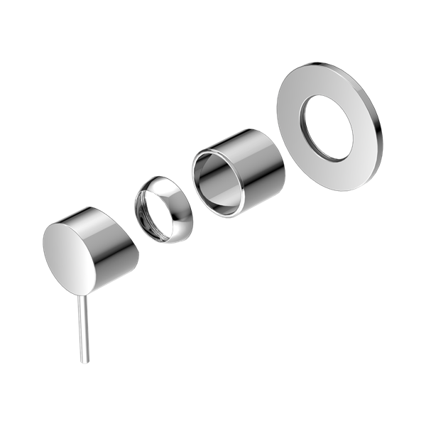 Nero Mecca Shower Mixer 80mm Plate Trim Kits Only Chrome - NR221911TCH