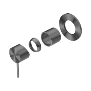 Nero Mecca Shower Mixer 80mm Plate Trim Kits Only Gun Metal - NR221911TGM