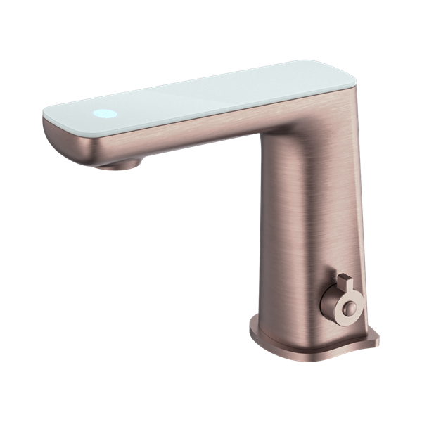 Nero Claudia Sensor Mixer With White Top Display Brushed Bronze - NR222102BZ