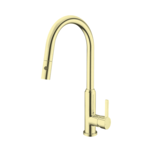 Nero Pearl Pull Out Sink Mixer With Vegie Spray Function Brushed Gold - NR231708BG