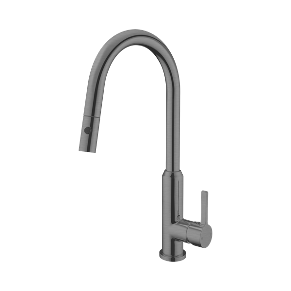 Nero Pearl Pull Out Sink Mixer With Vegie Spray Function Gun Metal - NR231708GM