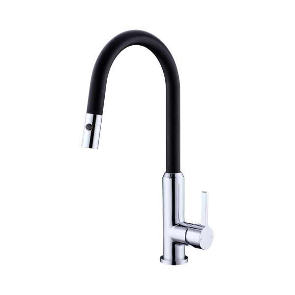 Nero Pearl Pull Out Sink Mixer With Vegie Spray Function Matte Black - NR231708MB