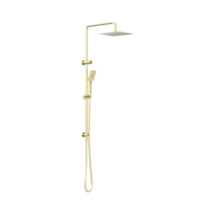 Nero Square Project Twin Shower Brushed Gold - NR232105EBG