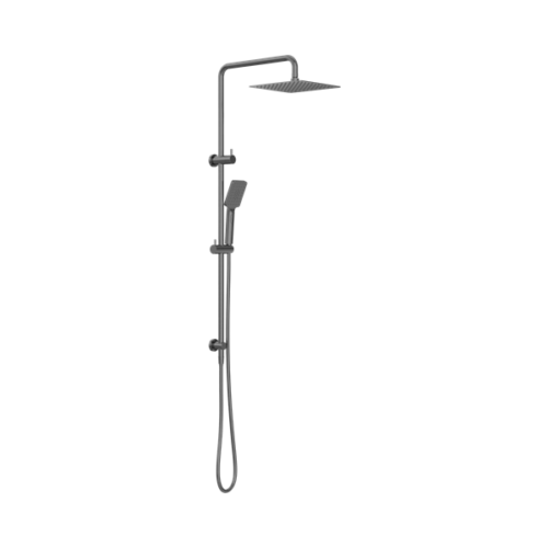 Nero Square Project Twin Shower Gun Metal - NR232105EGM