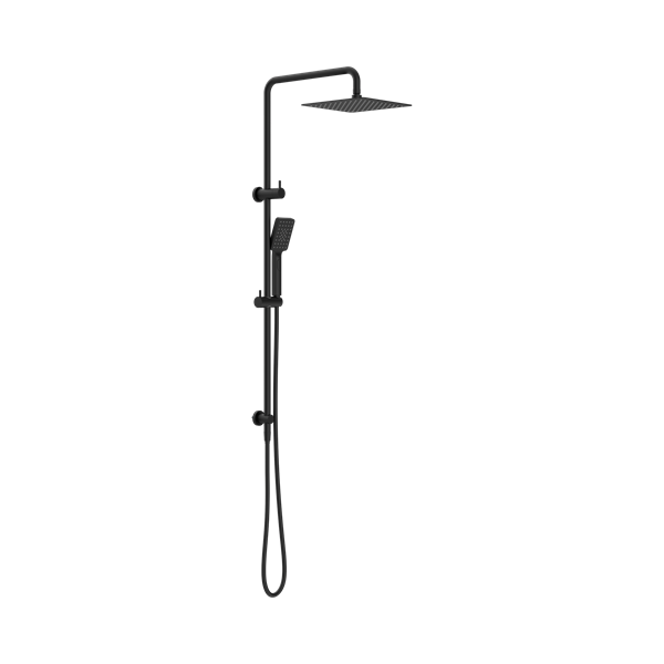Nero Square Project Twin Shower Matte Black - NR232105EMB
