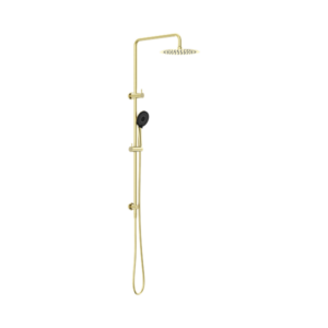 Nero Round Project Twin Shower 4 Star Rating Brushed Gold - NR232105fBG