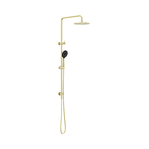 Nero Round Project Twin Shower 4 Star Rating Brushed Gold - NR232105fBG