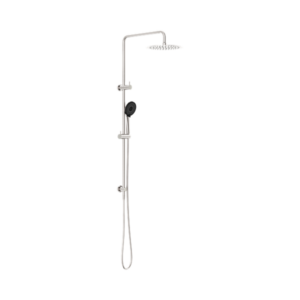 Nero Round Project Twin Shower 4 Star Rating Brushed Nickel - NR232105fBN