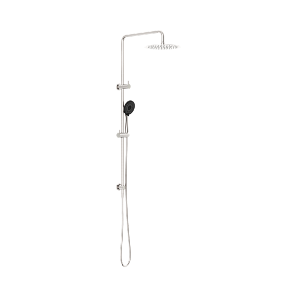 Nero Round Project Twin Shower 4 Star Rating Brushed Nickel - NR232105fBN