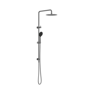 Nero Round Project Twin Shower 4 Star Rating Gun Metal - NR232105fGM