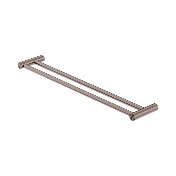 Nero New Mecca Double Towel Rail 600mm Brushed Bronze - NR2324dBZ