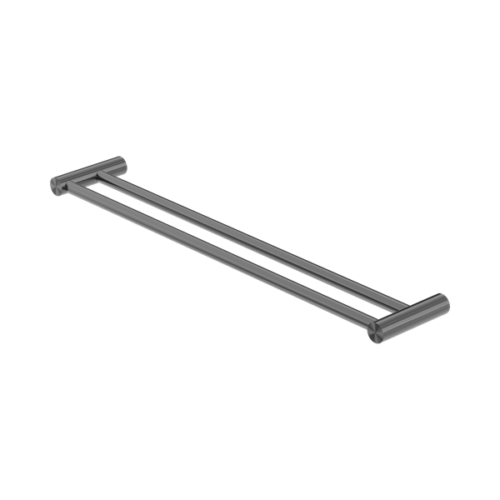 NR2324dGM-New-Mecca-Double-Towel-Rail-600mm-Gun-Metal-Thumb.png Nero New Mecca Double Towel Rail 600mm Gun Metal - NR2324dGM