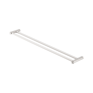 Nero New Mecca Double Towel Rail 800mm Brushed Nickel - NR2330dBN