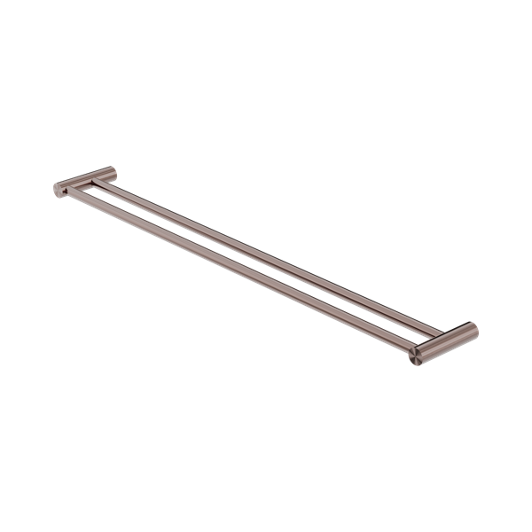Nero New Mecca Double Towel Rail 800mm Brushed Bronze - NR2330dBZ
