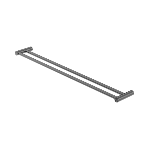 NR2330dGM-New-Mecca-Double-Towel-Rail-800mm-Gun-Metal-Thumb.png Nero New Mecca Double Towel Rail 800mm Gun Metal - NR2330dGM
