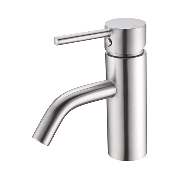 Nero Dolce Basin Mixer Stylish Spout Brushed Nickel - NR250802aBN