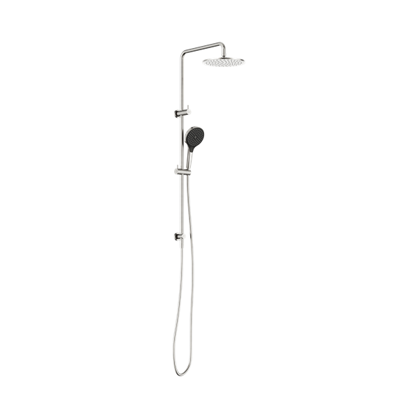 Nero Round Twin Shower With Air Shower II Brushed Nickel - NR250805D02BN