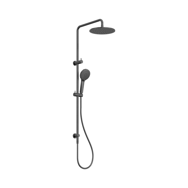 Nero Round Twin Shower Gun Metal - NR250805dGM