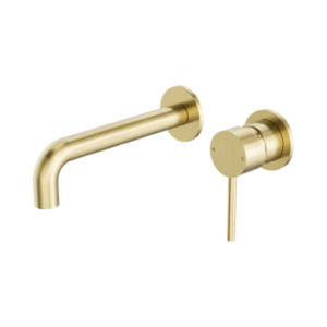 Nero Dolce Wall Basin/Bath Mixer Separate Back Plate Brushed Gold - NR250810cBG