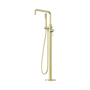 Nero Opal Freestanding Bath Mixer With Hand Shower Brushed Gold - NR251903ABG