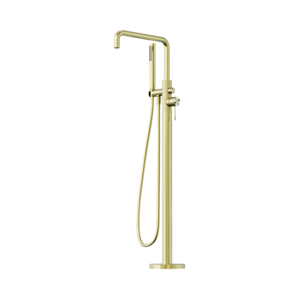 Nero Opal Freestanding Bath Mixer With Hand Shower Brushed Gold - NR251903ABG