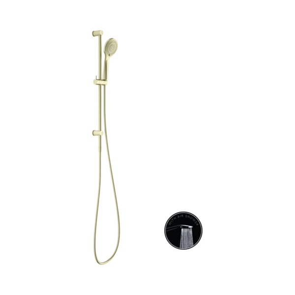 Nero Opal Shower Rail With Air Shower Brushed Gold - NR251905aBG