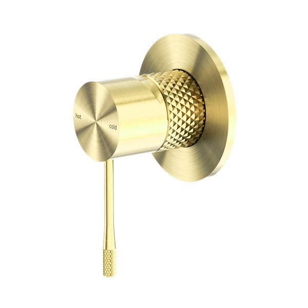 Nero Opal Shower Mixer 80mm Plate Brushed Gold - NR251909BG