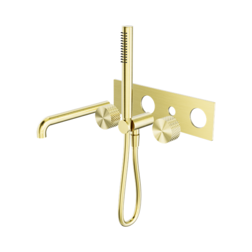 Nero Opal Progressive Shower System With Spout 230mm Trim Kits Only Brushed Gold - NR252003a230tBG