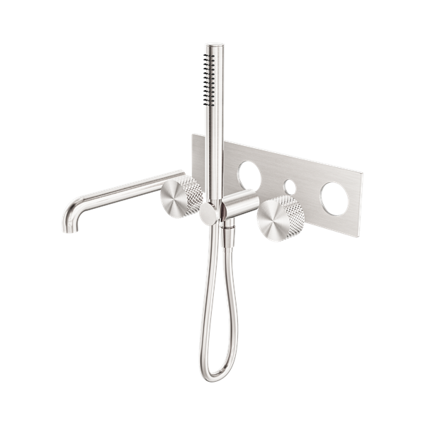 Nero Opal Progressive Shower System With Spout 230mm Trim Kits Only Brushed Nickel - NR252003a230tBN