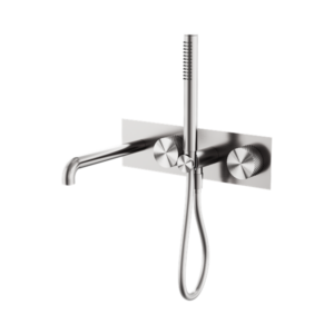 Nero Opal Progressive Shower System With Spout 250mm Brushed Nickel - NR252003a250BN