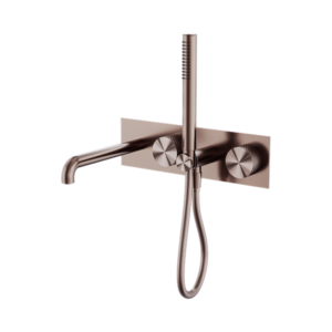 Nero Opal Progressive Shower System With Spout 250mm Brushed Bronze - NR252003a250BZ