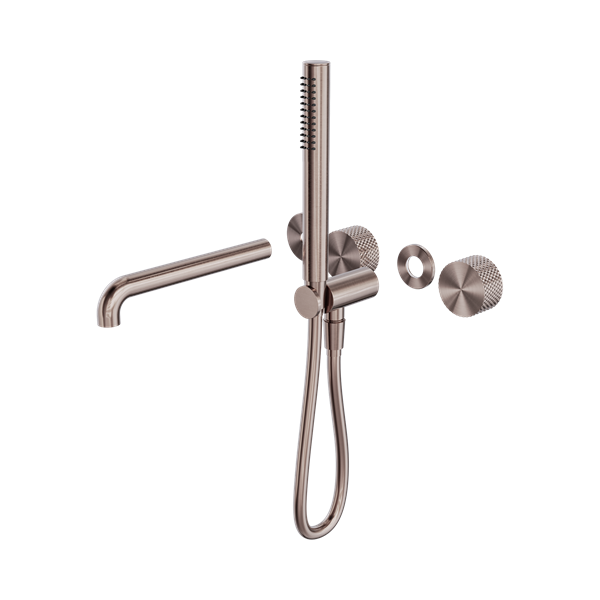 Nero Opal Progressive Shower System Separate Plate With Spout 230mm Trim Kits Only Brushed Bronze - NR252003b230tBZ