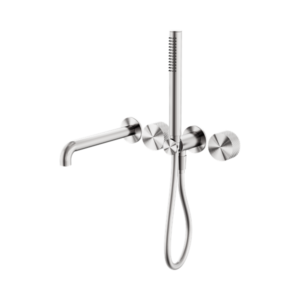 Nero Opal Progressive Shower System Separate Plate With Spout 250mm Brushed Nickel - NR252003b250BN