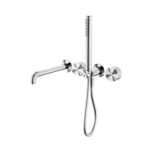 Nero Opal Progressive Shower System Separate Plate With Spout 250mm Brushed Nickel - NR252003b250BN