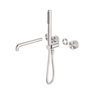 Nero Opal Progressive Shower System Separate Plate With Spout 250mm Trim Kits Only Brushed Nickel - NR252003b250tBN