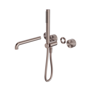 Nero Opal Progressive Shower System Separate Plate With Spout 250mm Trim Kits Only Brushed Bronze - NR252003b250tBZ