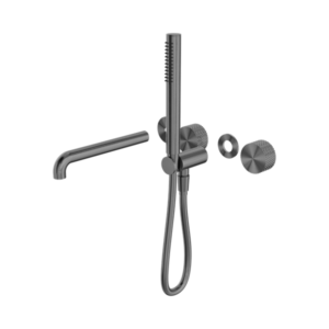 Nero Opal Progressive Shower System Separate Plate With Spout 250mm Trim Kits Only Graphite - NR252003b250tGR
