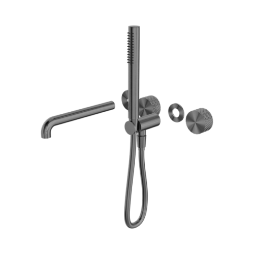Nero Opal Progressive Shower System Separate Plate With Spout 250mm Trim Kits Only Graphite - NR252003b250tGR