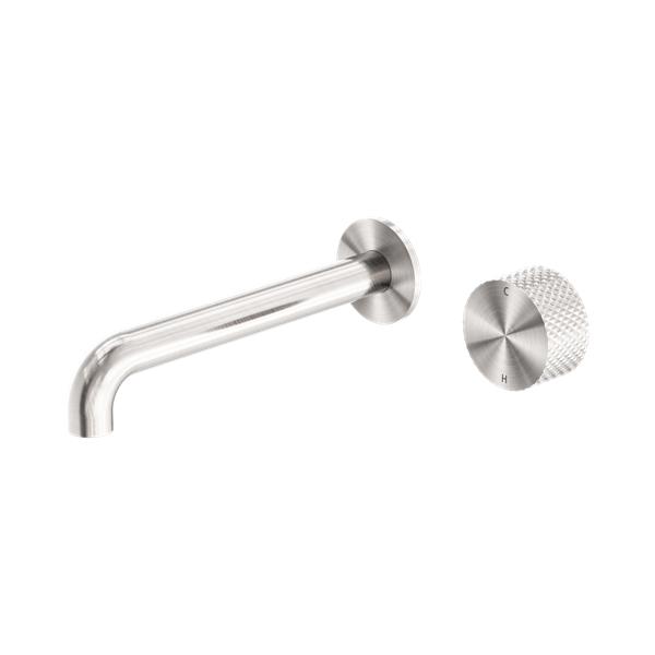 Nero Opal Progressive Wall Basin/Bath Set 160mm Brushed Nickel - NR252007a160BN