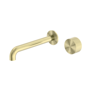 Nero Opal Progressive Wall Basin/Bath Set 185mm Brushed Gold - NR252007a185BG