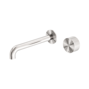 Nero Opal Progressive Wall Basin/Bath Set 185mm Brushed Nickel - NR252007a185BN