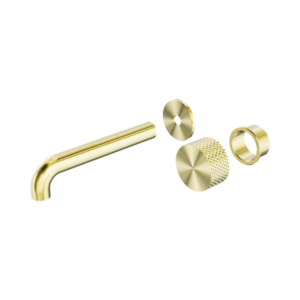 Nero Opal Progressive Wall Basin/Bath Set 120mm Trim Kits Only Brushed Gold - NR252007at120BG
