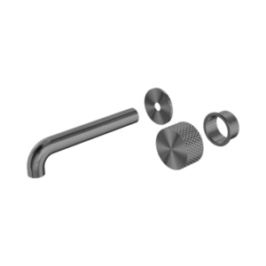 Nero Opal Progressive Wall Basin/Bath Set 185mm Trim Kits Only Graphite - NR252007at185GR