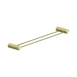 Nero Opal Double Towel Rail 600mm Brushed Gold - NR2524dBG