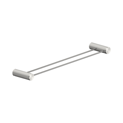 Nero Opal Double Towel Rail 600mm Brushed Nickel - NR2524dBN
