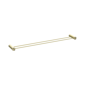 Nero Opal Double Towel Rail 800mm Brushed Gold - NR2530dBG
