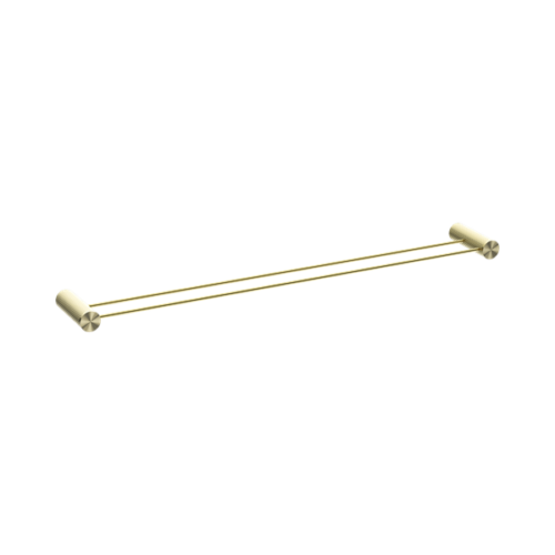 Nero Opal Double Towel Rail 800mm Brushed Gold - NR2530dBG