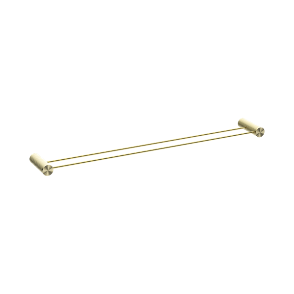 Nero Opal Double Towel Rail 800mm Brushed Gold - NR2530dBG