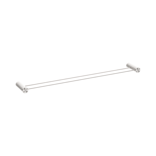 Nero Opal Double Towel Rail 800mm Brushed Nickel - NR2530dBN